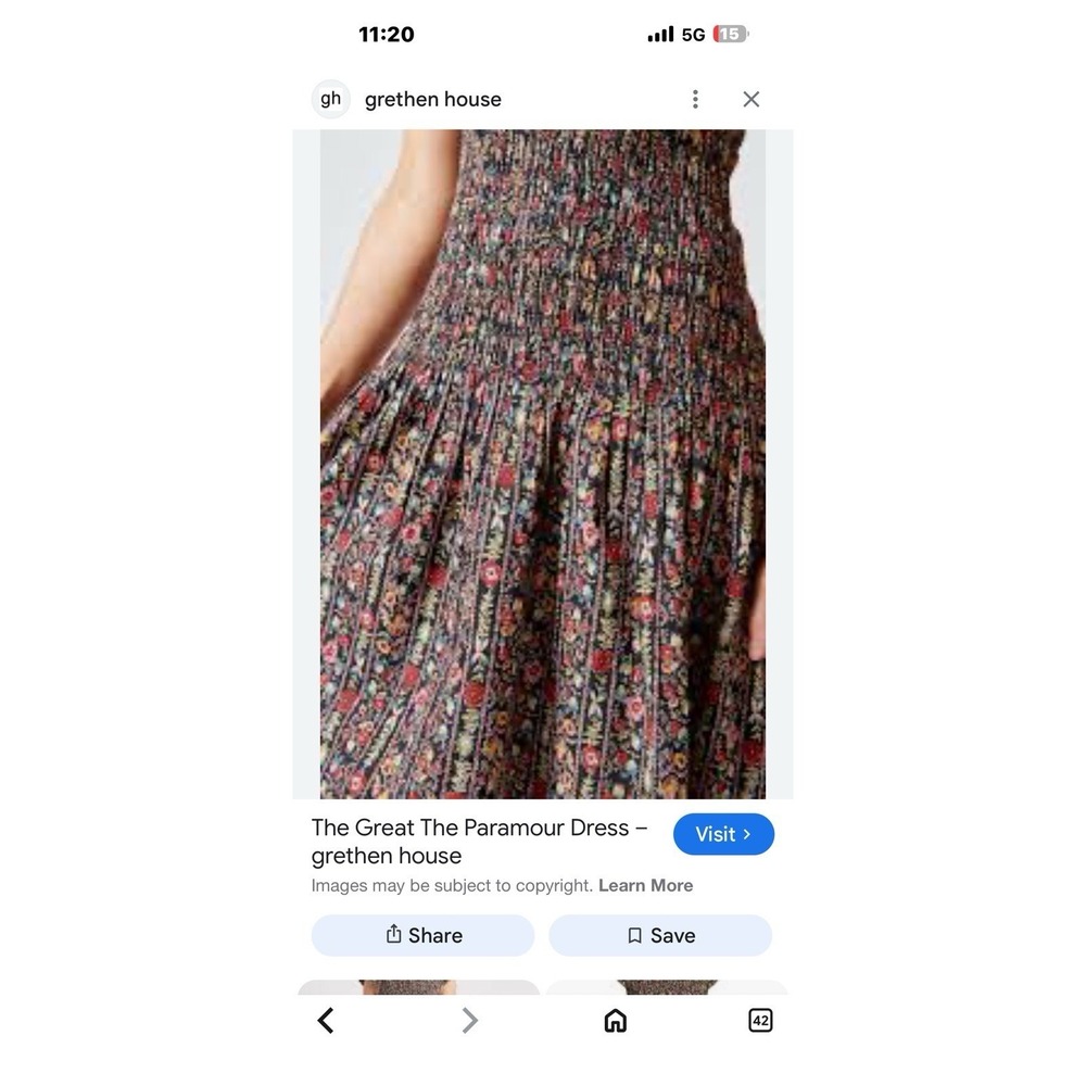 The GREAT The Canary Floral A-Line Midi Skirt Floral Women's 1 Small MSRP $275 - Picture 4 of 12